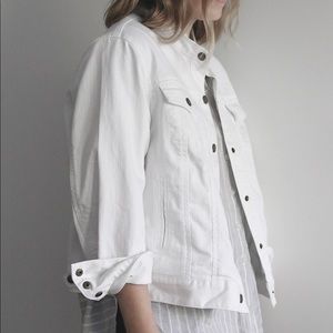 Cold water Creek White Denim Jacket